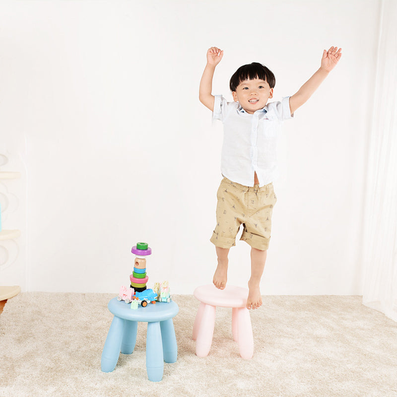 Modern Minimalist Cylindrical Kid PP Low Stool Backless Armless For Living Room Cuvalon