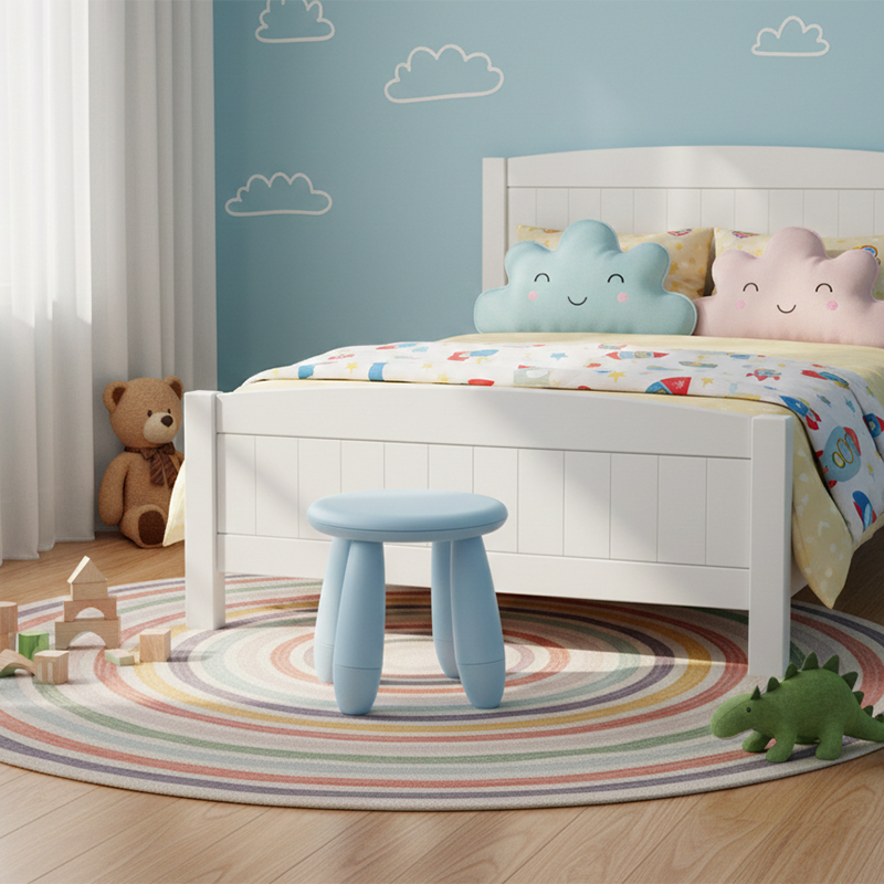 Modern Minimalist Cylindrical Kid PP Low Stool Backless Armless For Living Room Cuvalon