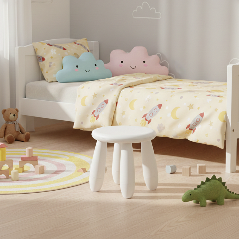 Modern Minimalist Cylindrical Kid PP Low Stool Backless Armless For Living Room Cuvalon