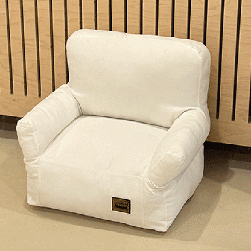 Modern Minimalist Rectangular Fabric PP Cotton Pet Accent Chair Backrest Armrest For Living Room Cuvalon