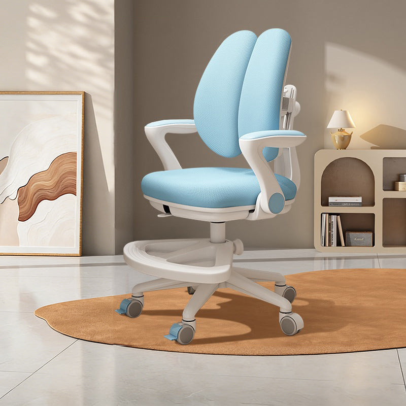Contemporary Creative Curved Rabbit-Ear Design Kids PP Mesh Fabric Height-Adjustable Desk Chair Backrest Armrest For Home Office Cuvalon