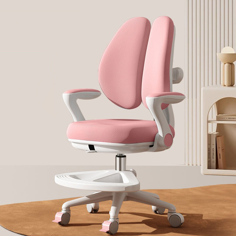 Contemporary Creative Curved Rabbit-Ear Design Kids PP Mesh Fabric Height-Adjustable Desk Chair Backrest Armrest For Home Office Cuvalon