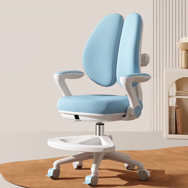 Contemporary Creative Curved Rabbit-Ear Design Kids PP Mesh Fabric Height-Adjustable Desk Chair Backrest Armrest For Home Office Cuvalon