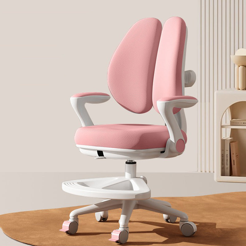 Contemporary Creative Curved Rabbit-Ear Design Kids PP Mesh Fabric Height-Adjustable Desk Chair Backrest Armrest For Home Office Cuvalon