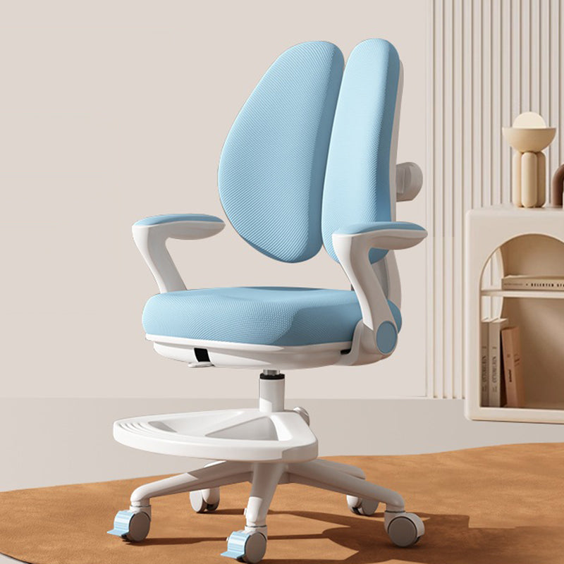 Contemporary Creative Curved Rabbit-Ear Design Kids PP Mesh Fabric Height-Adjustable Desk Chair Backrest Armrest For Home Office Cuvalon