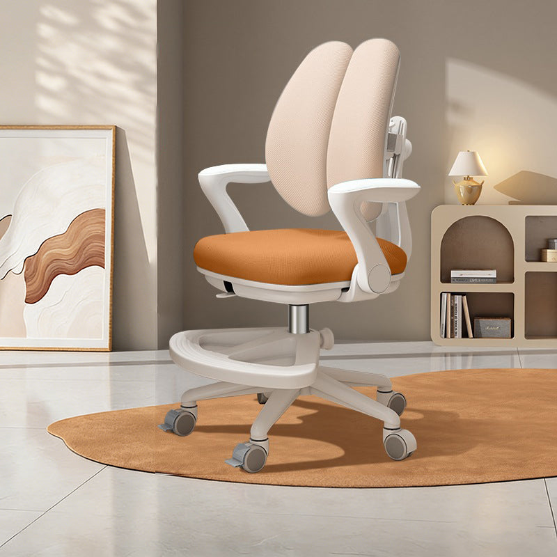Contemporary Creative Curved Rabbit-Ear Design Kids PP Mesh Fabric Height-Adjustable Desk Chair Backrest Armrest For Home Office Cuvalon