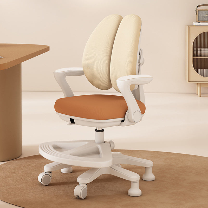 Contemporary Creative Curved Rabbit-Ear Design Kids PP Mesh Fabric Height-Adjustable Desk Chair Backrest Armrest For Home Office Cuvalon