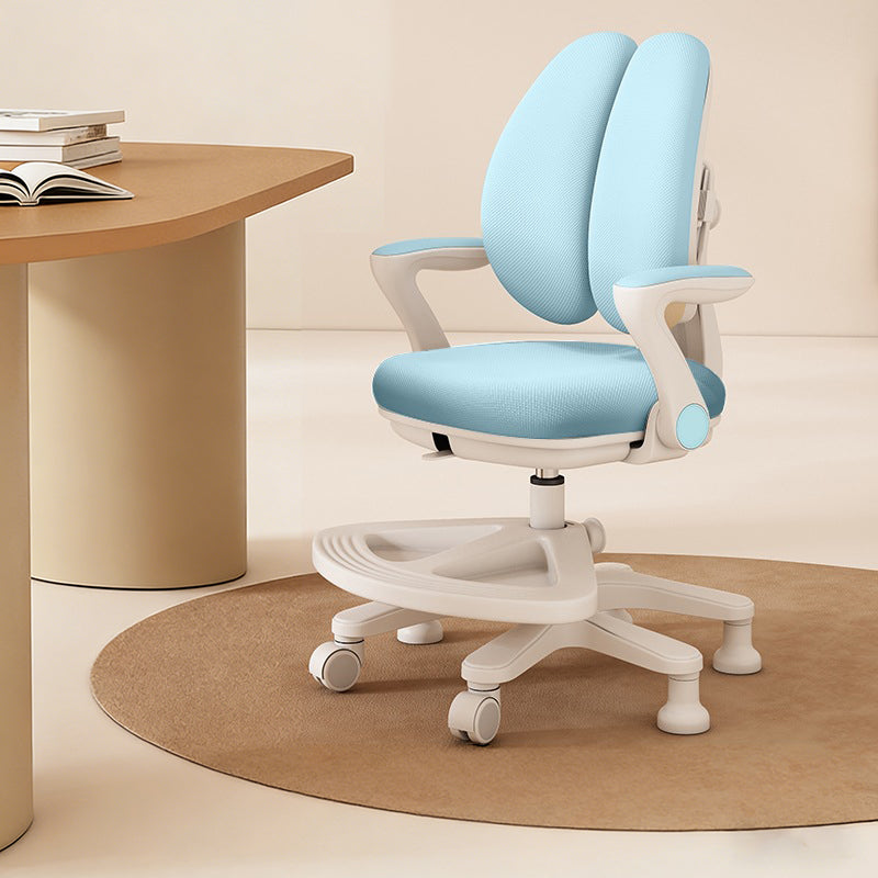 Contemporary Creative Curved Rabbit-Ear Design Kids PP Mesh Fabric Height-Adjustable Desk Chair Backrest Armrest For Home Office Cuvalon