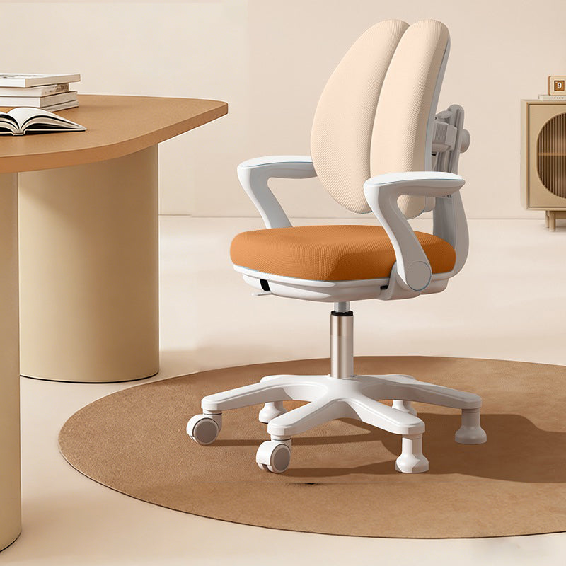 Contemporary Creative Curved Rabbit-Ear Design Kids PP Mesh Fabric Height-Adjustable Desk Chair Backrest Armrest For Home Office Cuvalon