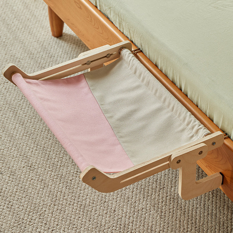 Modern Minimalist Rectangular Multi-Layer Plywood Cotton Linen Stainless Steel Hanging Cat Bed 2-Leg For Bedroom Cuvalon