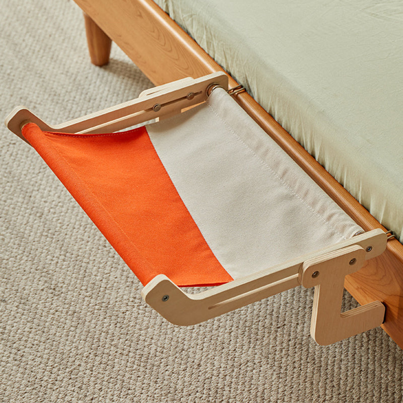 Modern Minimalist Rectangular Multi-Layer Plywood Cotton Linen Stainless Steel Hanging Cat Bed 2-Leg For Bedroom Cuvalon