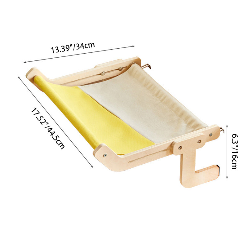 Modern Minimalist Rectangular Multi-Layer Plywood Cotton Linen Stainless Steel Hanging Cat Bed 2-Leg For Bedroom Cuvalon