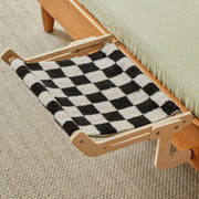 Modern Minimalist Rectangular Multi-Layer Plywood Cotton Linen Stainless Steel Hanging Cat Bed 2-Leg For Bedroom Cuvalon