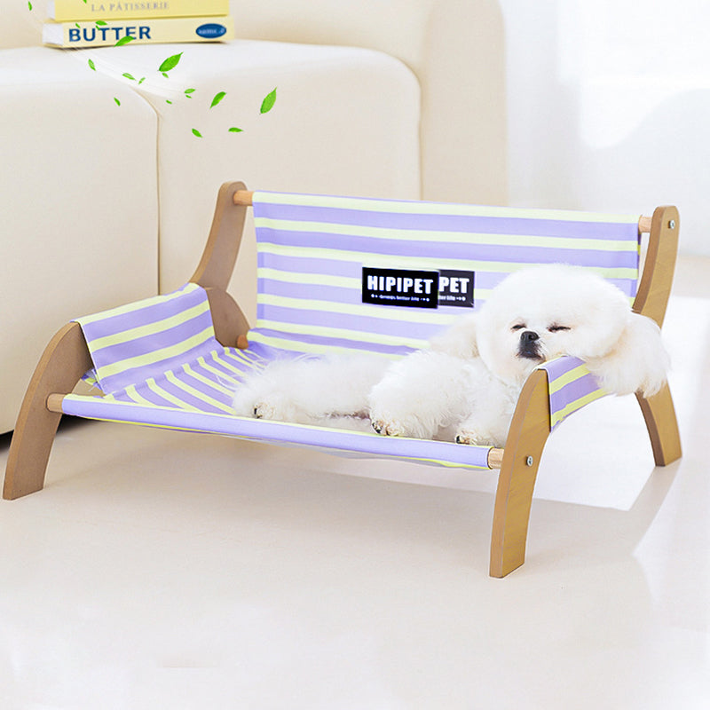 Modern Minimalist Rectangular Medium Density Fiberboard Canvas Dog Cat Bed Backrest Armrest For Bedroom Cuvalon