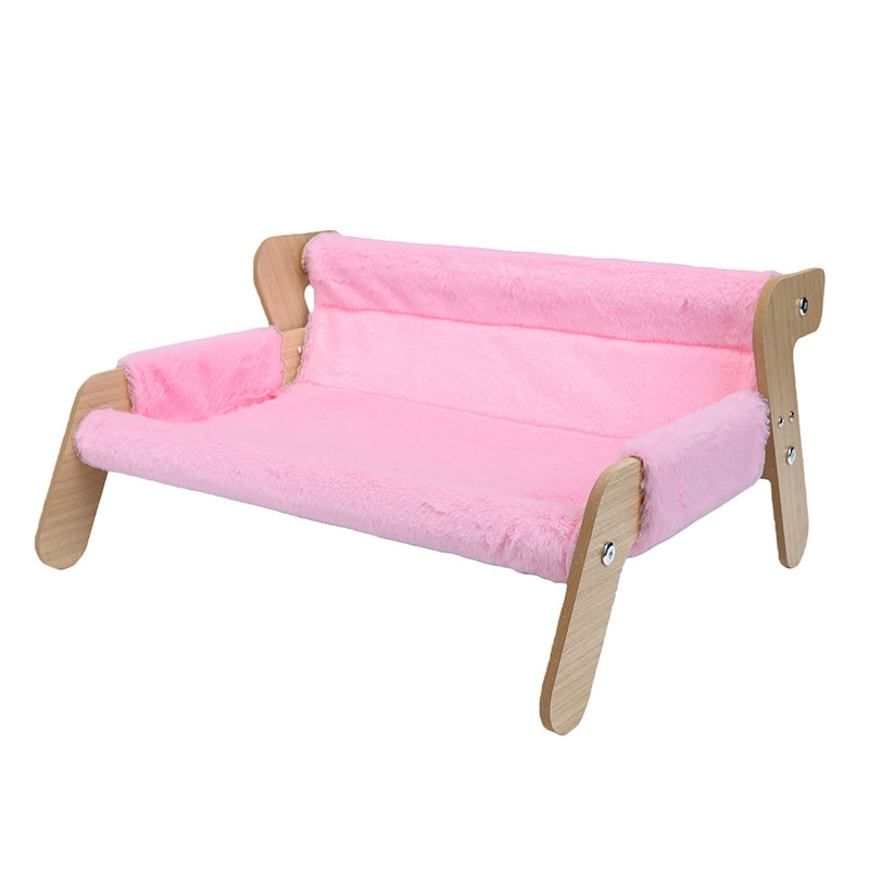 Modern Minimalist Rectangular High Density Fiberboard Velvet Cat Bed Backrest Armrest For Bedroom Cuvalon