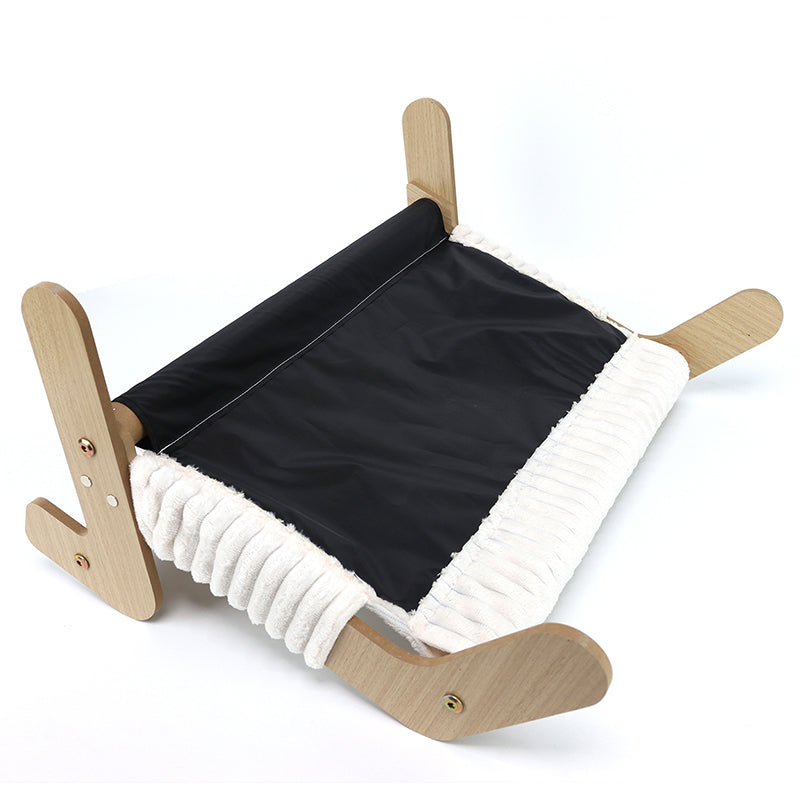 Modern Minimalist Rectangular High Density Fiberboard Velvet Cat Bed Backrest Armrest For Bedroom Cuvalon