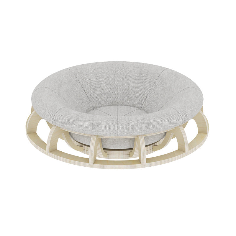 Modern Minimalist Cylindrical Round Gyroscope Multi-Layer Plywood Fabric Cat Bed For Bedroom Cuvalon