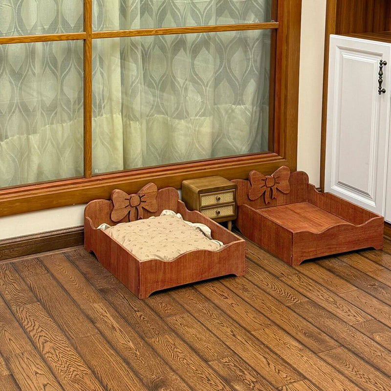 Contemporary Creative Rectangular Bow-Shaped Poplar Wood Cat Bed & Dog Bed For Bedroom Cuvalon