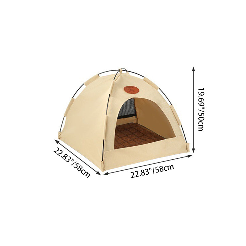 Modern Minimalist Curved Hemispherical Oxford Fabric Bamboo Mat Memory Steel Mesh Fabric Anti-Slip Dotted Fabric Camping Cat Bed For Bedroom Cuvalon