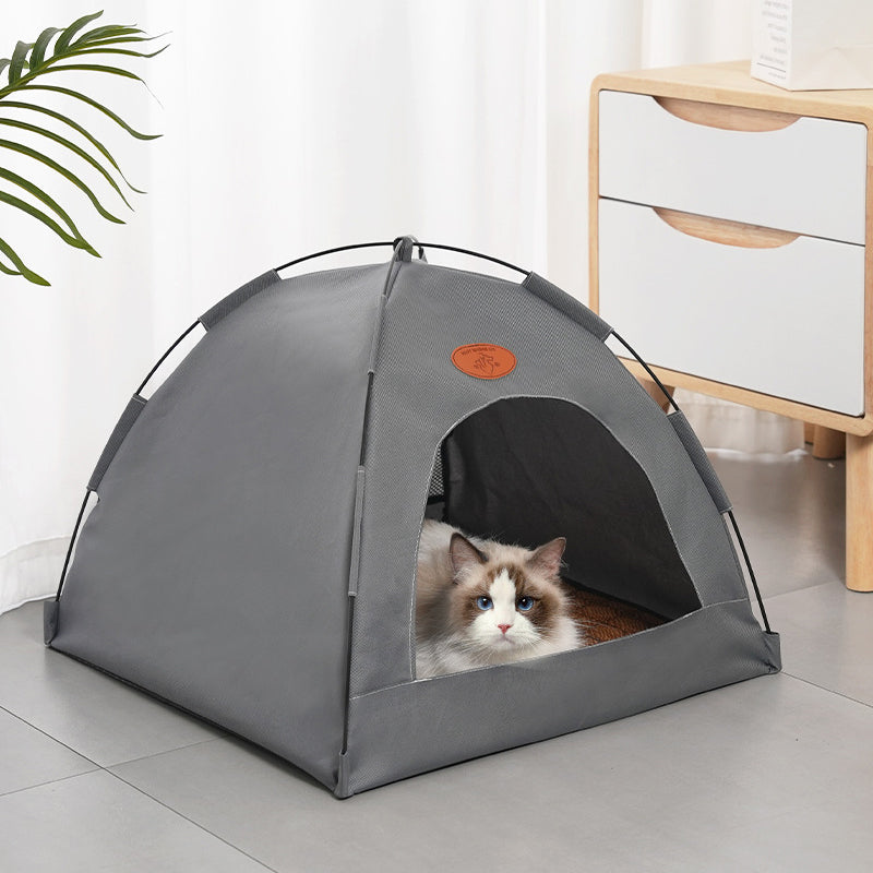Modern Minimalist Curved Hemispherical Oxford Fabric Bamboo Mat Memory Steel Mesh Fabric Anti-Slip Dotted Fabric Camping Cat Bed For Bedroom Cuvalon