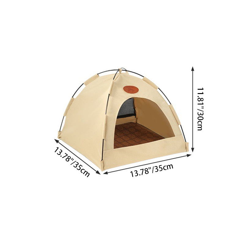 Modern Minimalist Curved Hemispherical Oxford Fabric Bamboo Mat Memory Steel Mesh Fabric Anti-Slip Dotted Fabric Camping Cat Bed For Bedroom Cuvalon