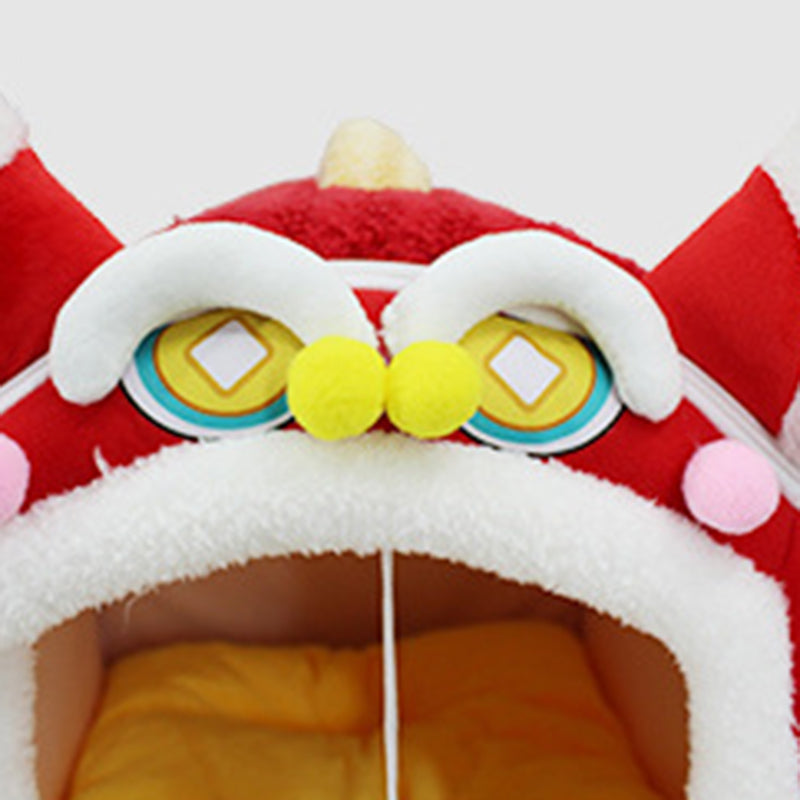 Contemporary Creative Curved Cat Ear Design Velvet Anti-Slip Dotted Fabric Handheld Cat Bed Toy Ball For Bedroom Cuvalon