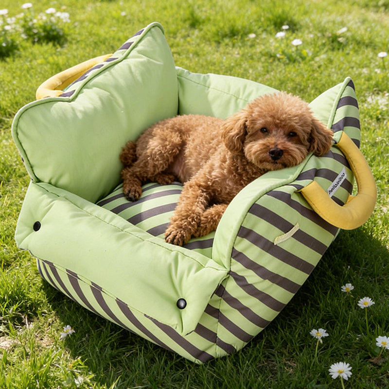 Contemporary Creative Rectangular Nylon-Woven Iron Oxford Fabric Anti-Slip Dotted Fabric Car Cat Bed Dog Bed For Bedroom Cuvalon