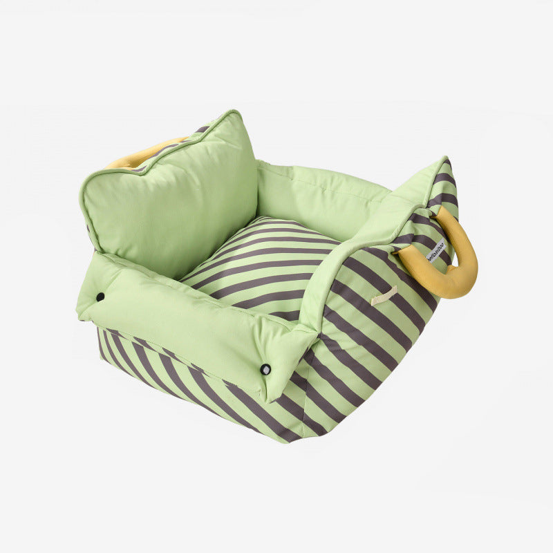Contemporary Creative Rectangular Nylon-Woven Iron Oxford Fabric Anti-Slip Dotted Fabric Car Cat Bed Dog Bed For Bedroom Cuvalon