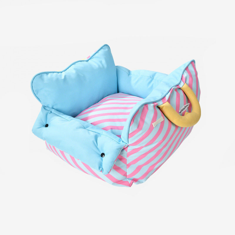 Contemporary Creative Rectangular Nylon-Woven Iron Oxford Fabric Anti-Slip Dotted Fabric Car Cat Bed Dog Bed For Bedroom Cuvalon