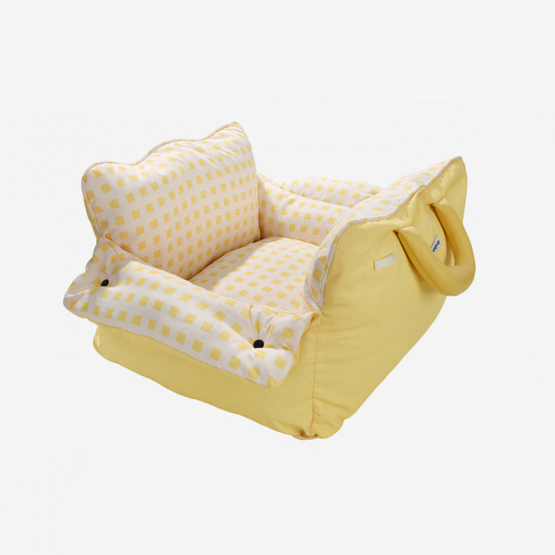 Contemporary Creative Rectangular Nylon-Woven Iron Oxford Fabric Anti-Slip Dotted Fabric Car Cat Bed Dog Bed For Bedroom Cuvalon