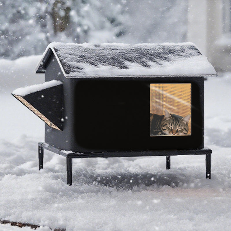 Modern Minimalist Rectangular Waterproof House Oxford Fabric Aluminum Foil Plastic Outdoor Cat Bed Dog Bed For Garden Cuvalon
