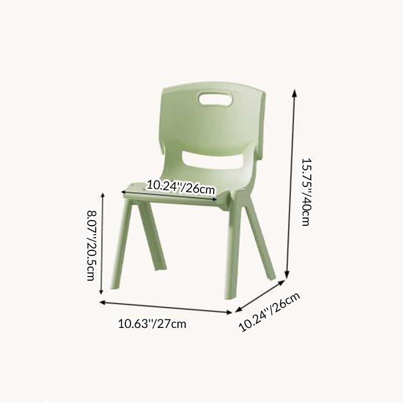 Contemporary Scandinavian Square PP Stackable Backrest Kids Low Stool For Living Room Cuvalon