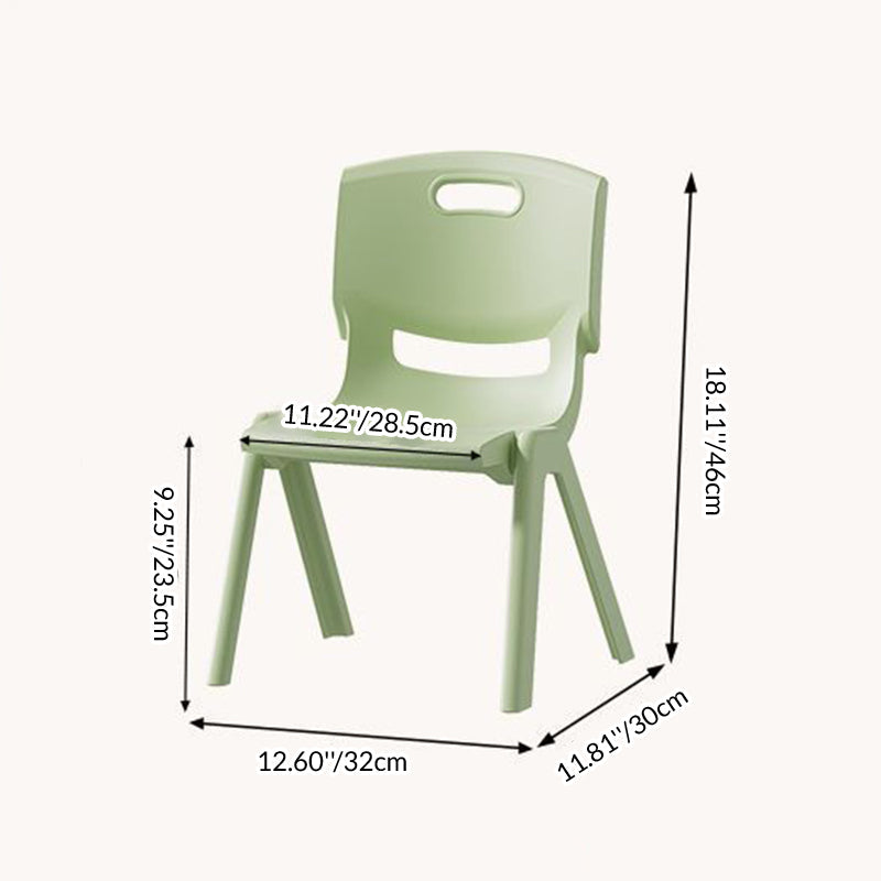 Contemporary Scandinavian Square PP Stackable Backrest Kids Low Stool For Living Room Cuvalon