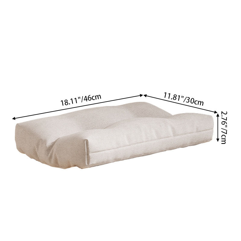 Modern Minimalist Rectangular Fabric Pine Solid Wood Foldable Kids Footstool For Living Room Cuvalon