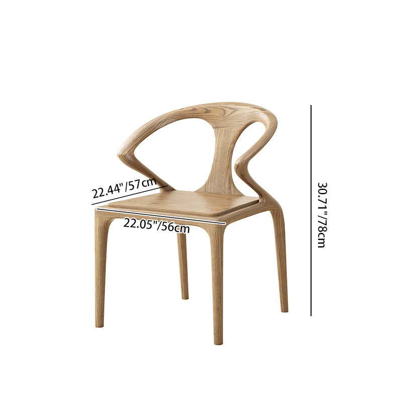 North American White Ash - Contemporary Scandinavian Solid Wood Chair: Microfiber Leather Comfort Seat Cushion - Integrated Armrest And Backrest Dining Chair For Dining Room Cuvalon