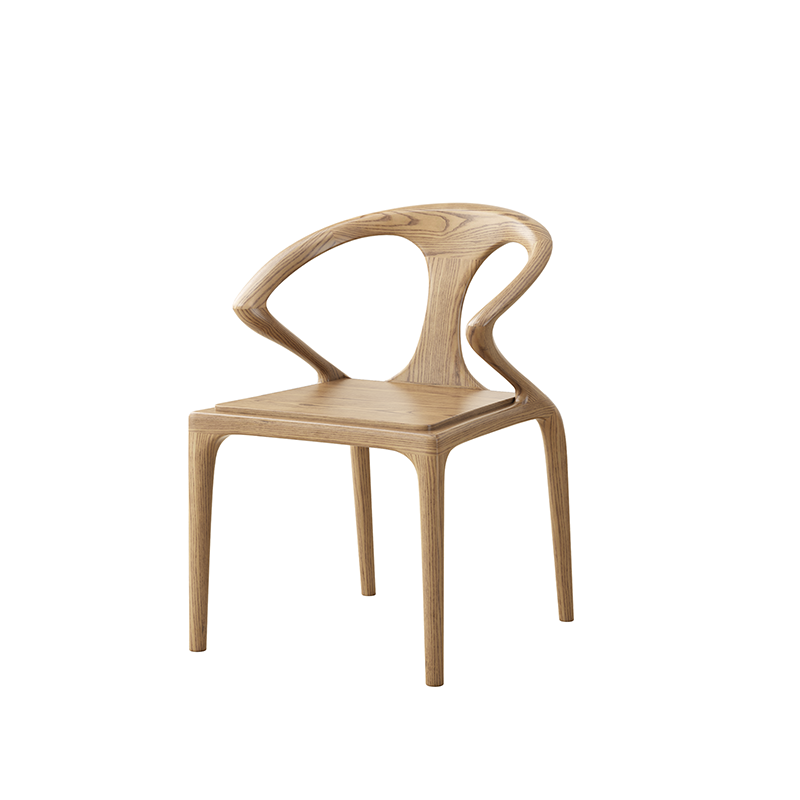 North American White Ash - Contemporary Scandinavian Solid Wood Chair: Microfiber Leather Comfort Seat Cushion - Integrated Armrest And Backrest Dining Chair For Dining Room Cuvalon
