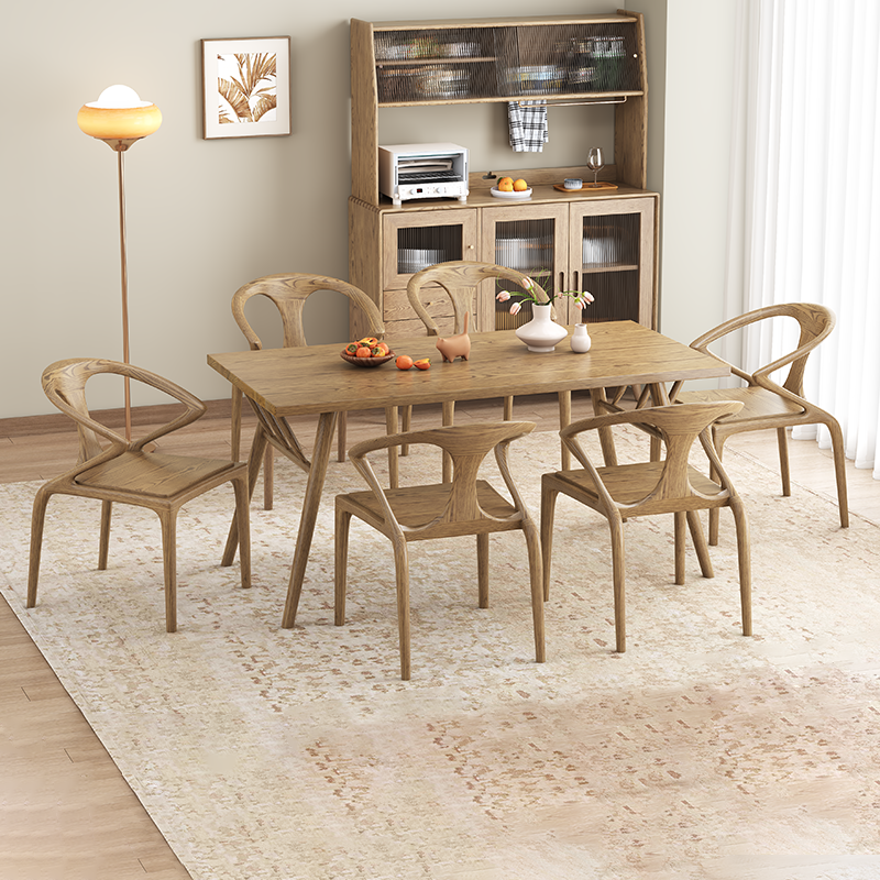 North American White Ash - Contemporary Scandinavian Solid Wood Chair: Microfiber Leather Comfort Seat Cushion - Integrated Armrest And Backrest Dining Chair For Dining Room Cuvalon