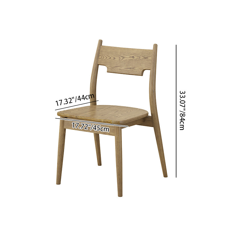 North American White Ash - Contemporary Scandinavian Solid Wood Chair: Ergonomic Slightly Reclined Backrest Dining Chair For Dining Room Cuvalon