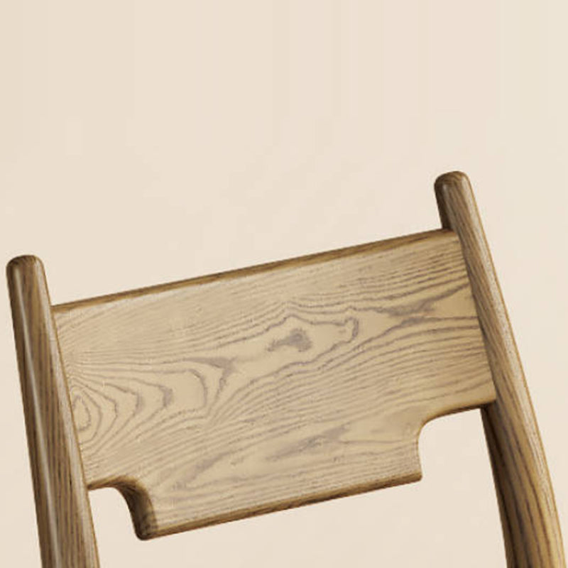 North American White Ash - Contemporary Scandinavian Solid Wood Chair: Ergonomic Slightly Reclined Backrest Dining Chair For Dining Room Cuvalon