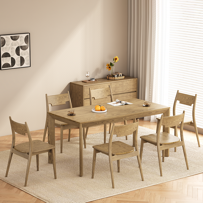 North American White Ash - Contemporary Scandinavian Solid Wood Chair: Ergonomic Slightly Reclined Backrest Dining Chair For Dining Room Cuvalon