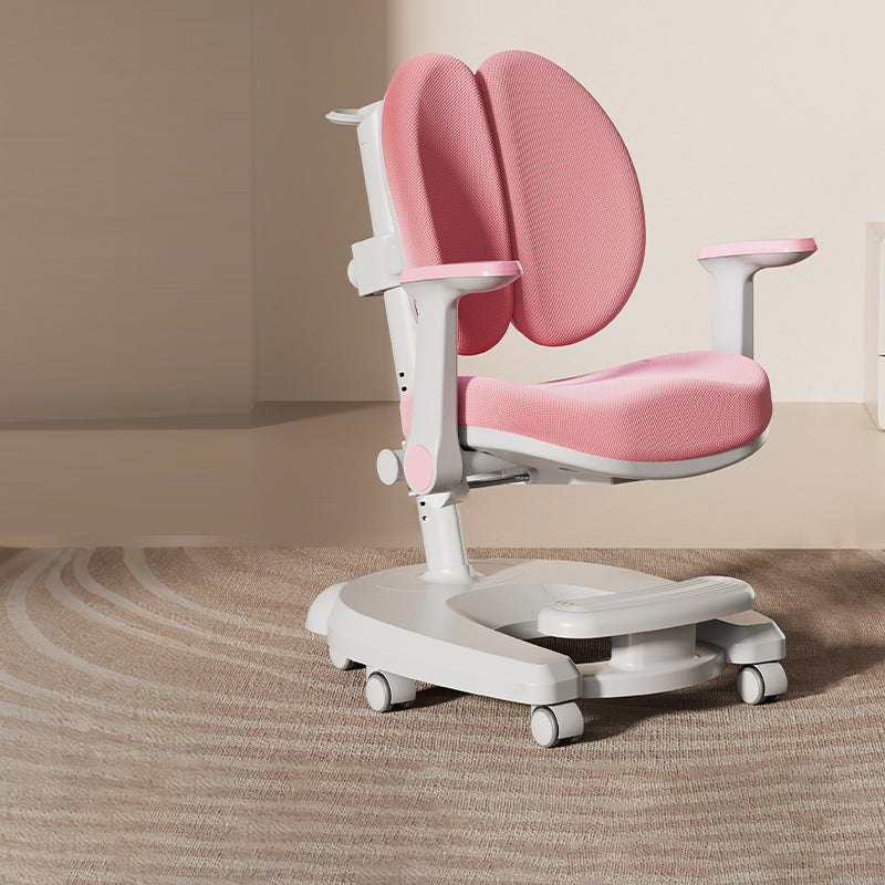Modern Minimalist Curved Steel Latex Plastic Fabric Kids' Chair Backrest Armrest Movable Height-Adjustable For Living Room Cuvalon