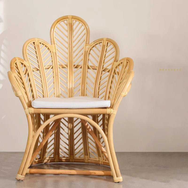 Handcrafted Indonesian Rattan Accent Chair - Boho Handwoven And Breathable Comfort For Living Room & Bedroom Cuvalon