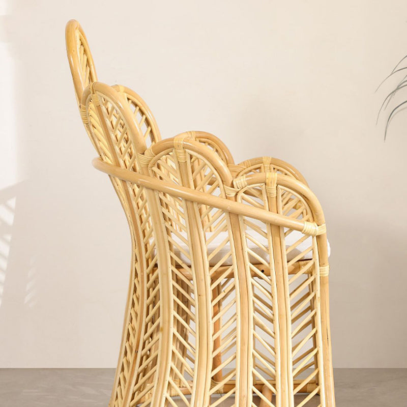 Handcrafted Indonesian Rattan Accent Chair - Boho Handwoven And Breathable Comfort For Living Room & Bedroom Cuvalon