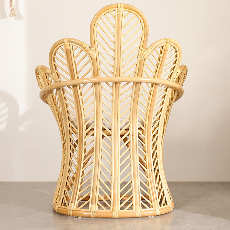 Handcrafted Indonesian Rattan Accent Chair - Boho Handwoven And Breathable Comfort For Living Room & Bedroom Cuvalon