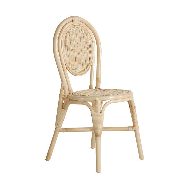 Premium Handcrafted Natural Rattan Dining Chair - Farmhouse Stylish, Breathable, And Long-lasting For Dining Room Cuvalon
