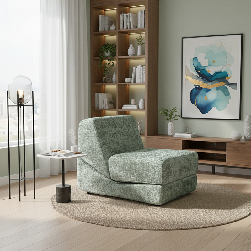 Flexible Space-Saving Compressed Sofa - Nordic Compressible, Frame-Free, 35D High Resilience Sponge For Comfort For Living Room & Bedroom Cuvalon