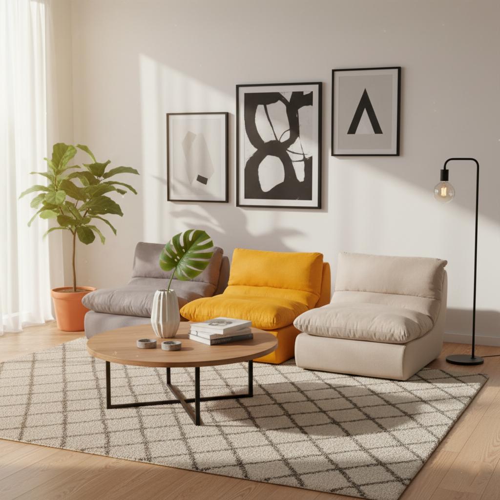 35D Sponge Compressible Sofa - Nordic Perfect Blend Of Comfort, Sustainability, And Convenience For Living Room & Bedroom Cuvalon