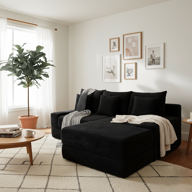 Multifunctional Space-Efficient Compression Sofa - Nordic Ergonomic Design With 35D High-Resilience Sponge Cuvalon