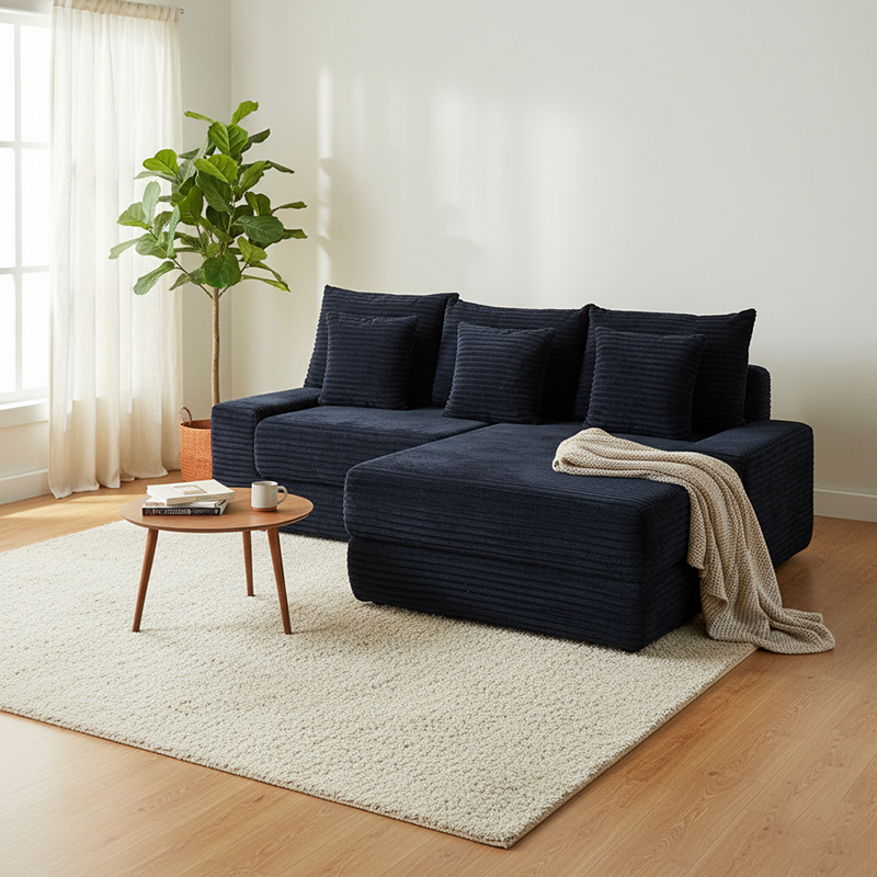 Multifunctional Space-Efficient Compression Sofa - Nordic Ergonomic Design With 35D High-Resilience Sponge Cuvalon