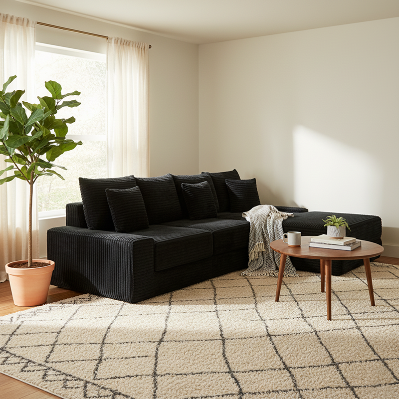 Multifunctional Space-Efficient Compression Sofa - Nordic Ergonomic Design With 35D High-Resilience Sponge Cuvalon